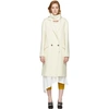 JW ANDERSON JW ANDERSON OFF-WHITE WOOL SCARF COAT
