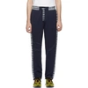 MISSONI MISSONI NAVY AND WHITE STRIPED LOUNGE trousers