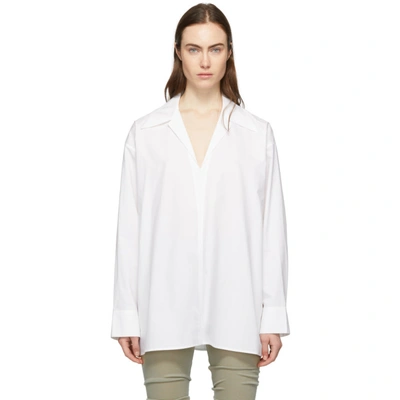 Acne Studios Oversized Pointed Collar Shirt In Peasant Blouse