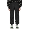 BALENCIAGA BALENCIAGA BLACK ZIPPED TRACK LOUNGE PANTS