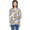 ACNE STUDIOS ACNE STUDIOS WHITE AND BROWN SIMON PINE SHIRT