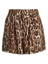 R13 Leopard-Print High-Rise Shorts