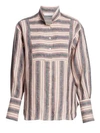 FRAME Striped Bib Linen Button-Down Shirt
