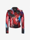 ALEXANDER MCQUEEN PAINTER'S PALETTE LEATHER BIKER JACKET