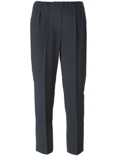 Brunello Cucinelli Cropped Trousers In Grey