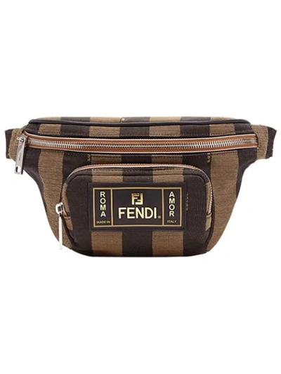 Fendi Striped Crossbody Bag - 棕色 In Brown