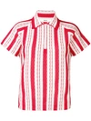 BALLY STRIPED WOVEN POLO SHIRT