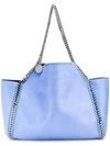 Stella Mccartney Reversible Falabella Tote Bag In Blue