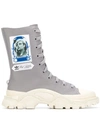 ADIDAS ORIGINALS ADIDAS BY RAF SIMONS DETROIT SNEAKER BOOTS - 灰色