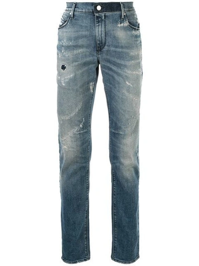 Rta Distressed Skinny Jeans In Blue