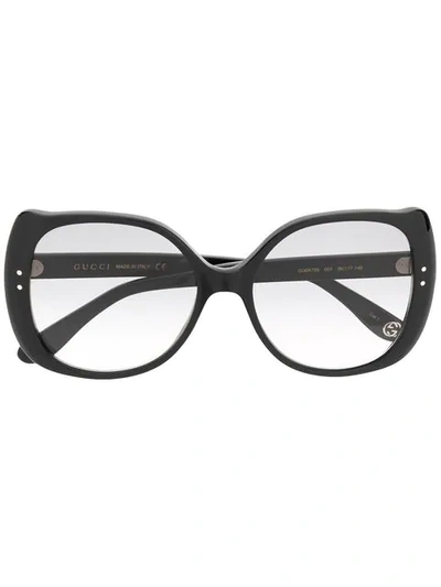 Gucci Eyewear Oversized Sunglasses - 黑色 In Black