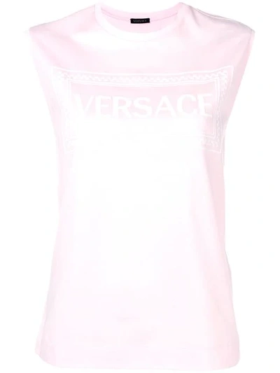Versace 90s Vintage Logo T-shirt - 粉色 In Pink