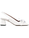 Rayne Slingback Buckled Pumps - White In White