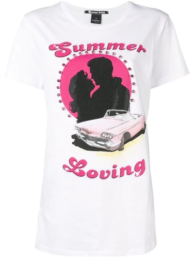 Pinko Summer Loving Print T-shirt In White