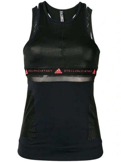 Adidas By Stella Mccartney Esqueleto Run Tank Top - 黑色 In Black