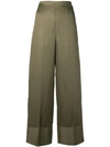 SEMICOUTURE HIGH WAISTED WIDE LEG TROUSERS