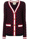 GUCCI GUCCI GG KNITTED CARDIGAN - 蓝色