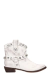 CORAL BLUE TEX WHITE LEATHER BOOTS,10826220