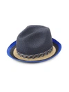 PAUL SMITH MEN'S STRIPED BRIM FEDORA,0400010320832