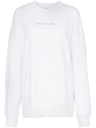 Alyx Logo Print Sweatshirt In 007 White