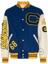 CALVIN KLEIN 205W39NYC C-PATCH WOOL AND LEATHER VARSITY JACKET