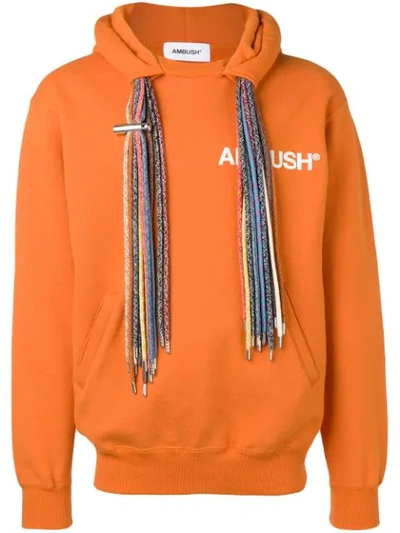 Ambush Oversize Cotton Sweatshirt Hoodie In Orange