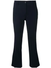 Alberto Biani Cropped Tailored Trousers In Blue
