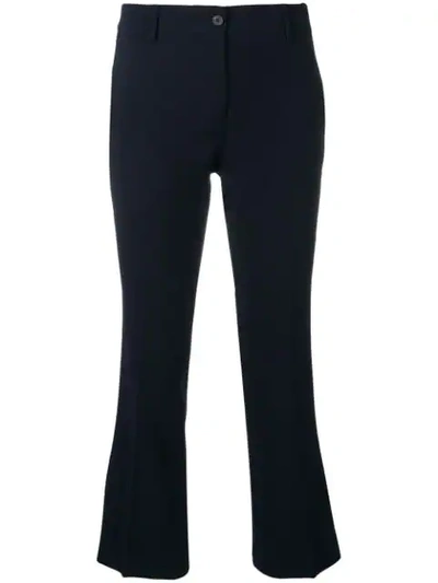 Alberto Biani Cropped Tailored Trousers In Nero