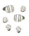 JAN LESLIE OVAL MOTHER-OF-PEARL CUFFLINKS STUDS SET,PROD219230112