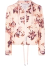 COACH FLORAL PRINT HOODED JACKET