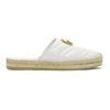 GUCCI WHITE CHARLOTTE SLIP-ON ESPADRILLES