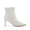 Schutz Women's Bette Leather Pointed Toe Booties In Pearl