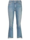 MOTHER MOTHER CROPPED BOOTCUT JEANS - 蓝色
