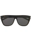 SAINT LAURENT SAINT LAURENT EYEWEAR AVIATOR SHAPED SUNGLASSES - 棕色