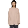 LEMAIRE LEMAIRE PINK HEAVY COTTON LONG SLEEVE T-SHIRT