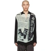 YOHJI YAMAMOTO YOHJI YAMAMOTO BLACK NEWSPAPER PRINT SHIRT