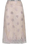 TOME EMBROIDERED TULLE SKIRT,3074457345620167840