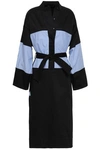 TOME BELTED PANELED STRETCH-COTTON SHIRT DRESS,3074457345620162911