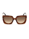 TOM FORD JASMINE 53MM TWO TONE SQUARE SUNGLASSES,0400010502809