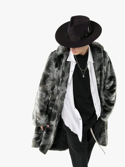 Nick Fouquet Midnight Purple Buena Vista Ribbon Embellished Fur Hat In Black