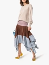 LOEWE LOEWE LAYERED GINGHAM PRINT HANDKERCHIEF SKIRT,S2195111FA13369604