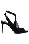 ALEXANDER WANG PIPER SUEDE AND MESH SANDALS,3074457345624190657