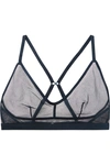 SKIN COTTON-TULLE SOFT-CUP TRIANGLE BRA