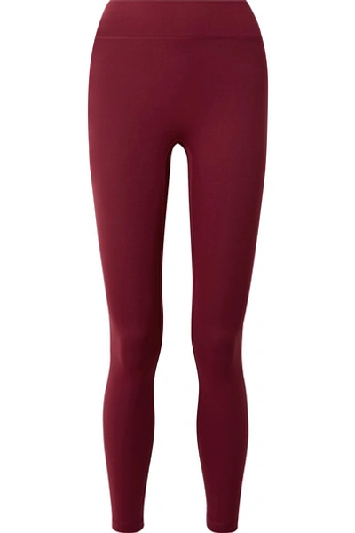 All Access Center Stage Stretch Leggings In Claret