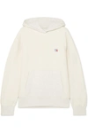 ALEXANDER WANG T PANELED WOOL AND FRENCH COTTON-BLEND TERRY HOODIE
