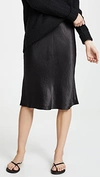 Vince Side Slip Maxi Skirt In Black