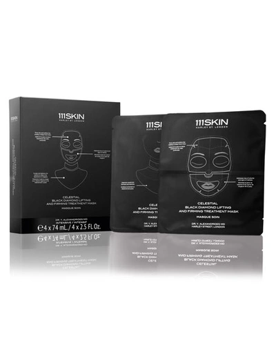 111skin Celestial Black Diamond Lifting And Firming Treatment Mask, 4 X 74ml In Colorless