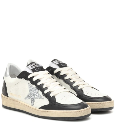 Golden Goose Ball Star Leather Low-top Sneakers In White