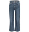 Goldsign High-rise Cropped Wide-leg Jeans In Blue
