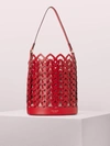 Kate Spade Medium Dorie Leather Bucket Bag - Red In Hot Chili